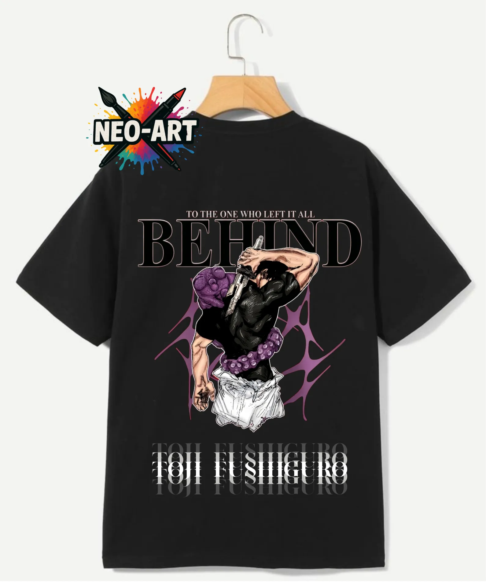 Playera Toji Fushiguro 💜 (Negro, XS)
